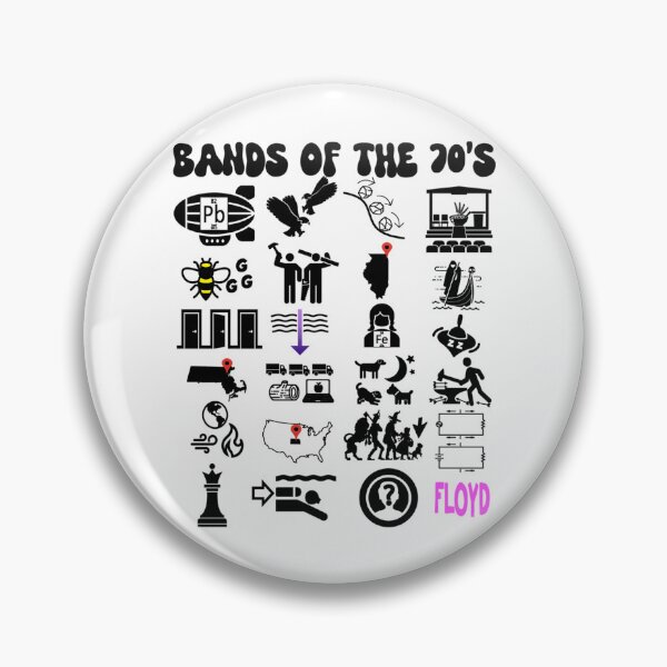 Item preview, Nerdy Iconic Rock Bands Of The 70S Black Text designed and sold by 7amisa.