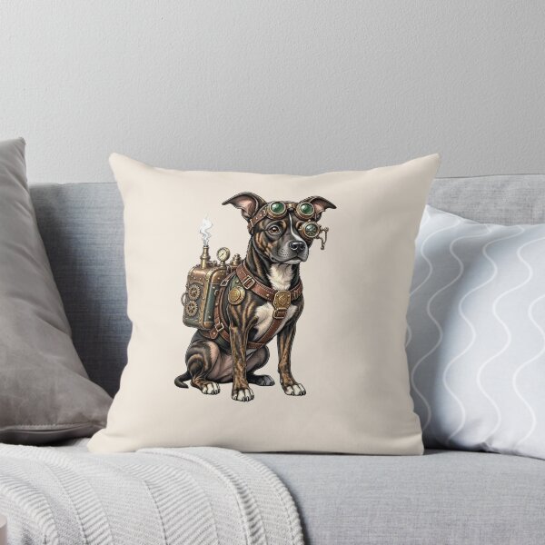 Item preview, Steampunk Dog – Mechanical Dog with Goggles and Gear Backpack designed and sold by SweetLilith.