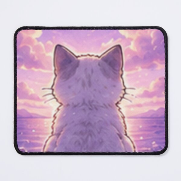 Item preview, Purple Cat at Sunset – Magical Lavender Cat designed and sold by Kiralemon.