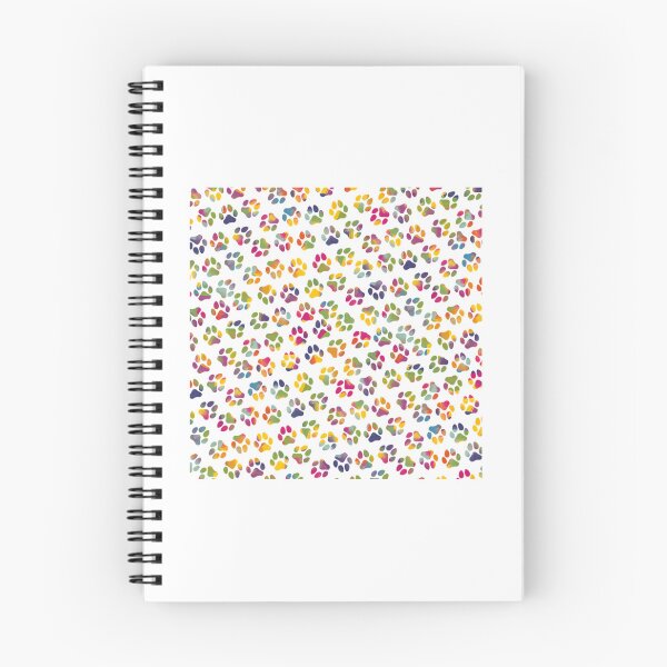 Item preview, Rainbow Paw Prints Pattern  Colorful Pet Footprints designed and sold by DesignMustangd.