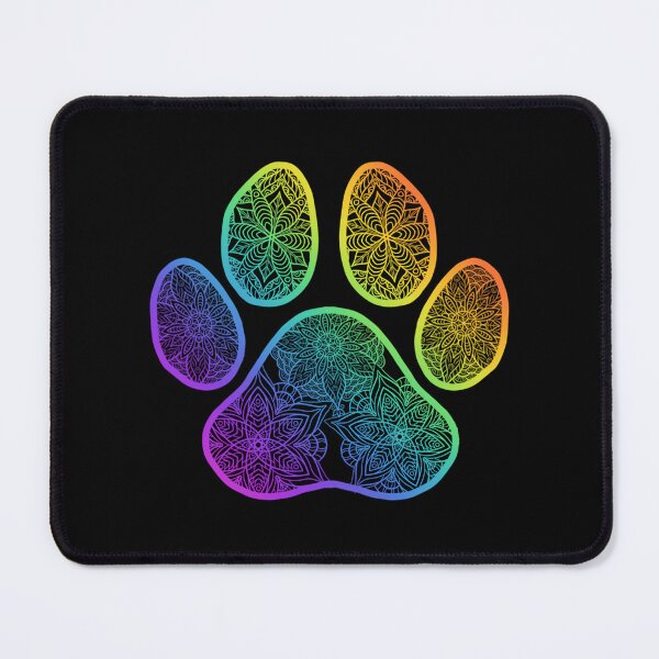 Item preview, Rainbow Pawprint Mandala designed and sold by DesignMustangd.