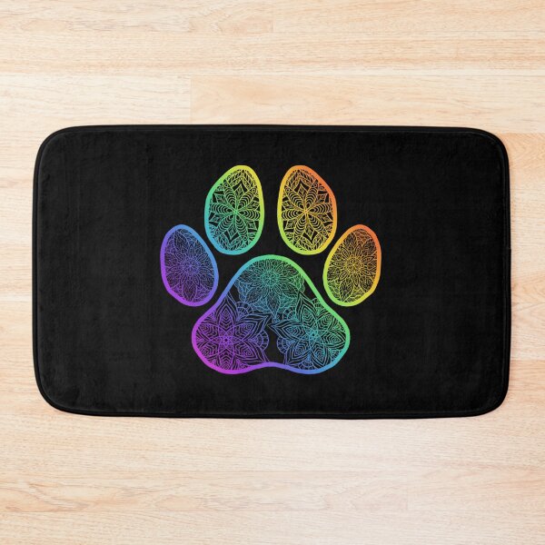 Item preview, Rainbow Pawprint Mandala designed and sold by DesignMustangd.