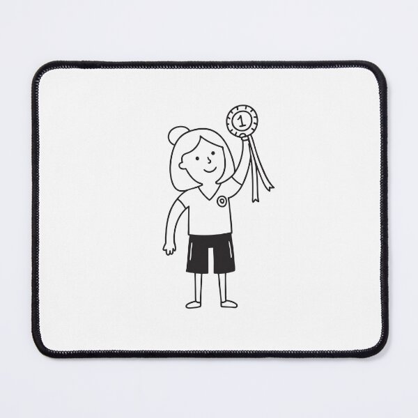 Item preview, Victorious Woman Holding Medal designed and sold by rasagamastore.