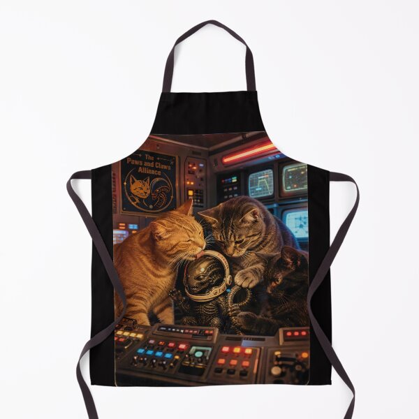 Item preview, The Paws and Claws Alliance - Retro Sci-Fi Cats and Alien Astrona designed and sold by PurrfectHome.