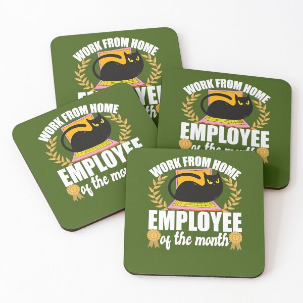 Item preview, Work From Home Employee Of The Month Cat Lover 640 designed and sold by CustomsBotk.