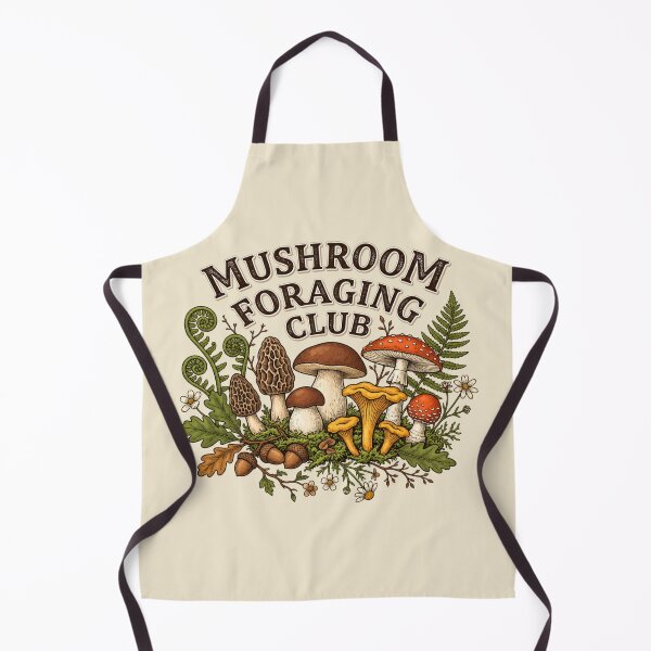 Item preview, Mushroom Foraging Club Vintage Woodland Fungi Botanical Illustration designed and sold by Pick&Grin.