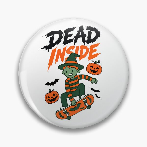 Item preview, Dead Inside Cute Spooky Zombie With Skateboard  designed and sold by mazyoy.