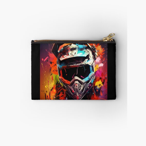 Item preview, Abstract Motocross Helmet Colorful Paint Splatter Dirt Bike Art  designed and sold by RevUpDesign.