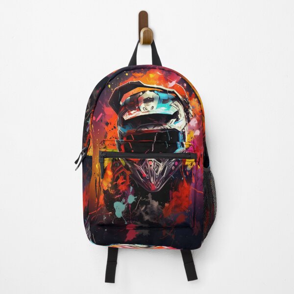 Item preview, Abstract Motocross Helmet Colorful Paint Splatter Dirt Bike Art designed and sold by RevUpDesign.
