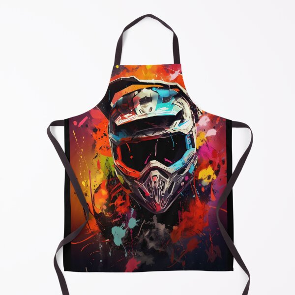 Item preview, Abstract Motocross Helmet Colorful Paint Splatter Dirt Bike Art  designed and sold by RevUpDesign.