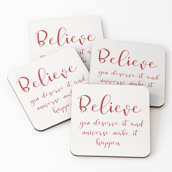 Item preview, Believe you deserve it and universe make it happen  designed and sold by HANI'SWORLD.
