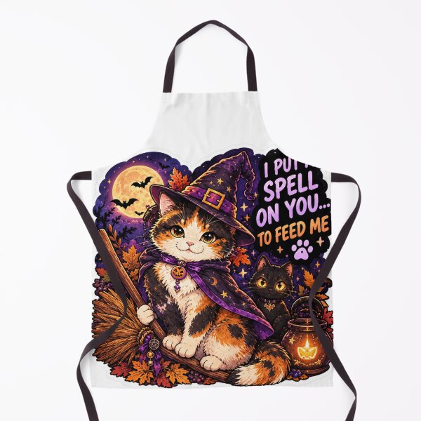 Item preview, I Put a Spell on You to Feed Me Calico Cat Design | Chaos Cat Club Halloween designed and sold by DailyStruggleCo.