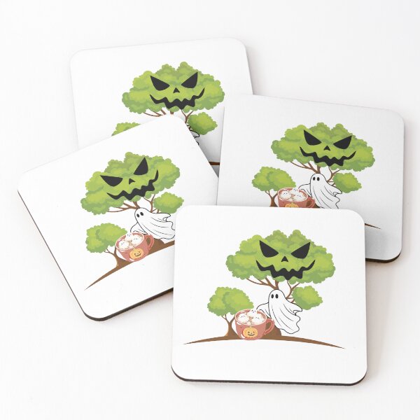 Item preview, Cute Halloween Pumpkin Tree Ghost Coffee Cup – Spooky Autumn Halloween Design designed and sold by Palette _Vibes.