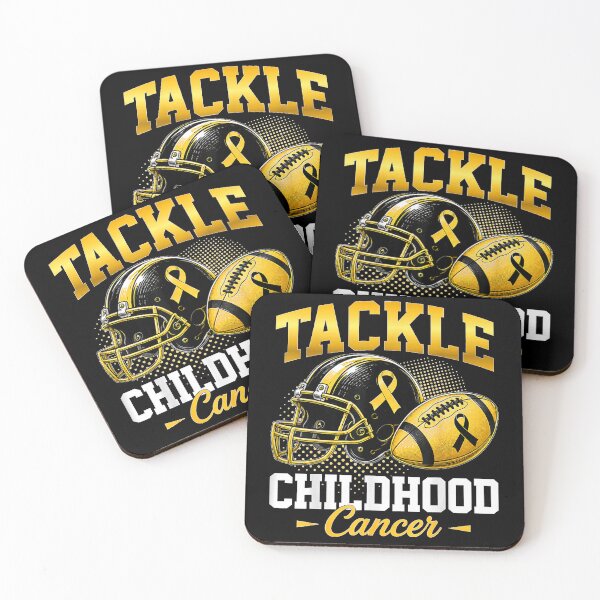 Item preview, Football Gold Ribbon Tackle Childhood Cancer Awareness  designed and sold by Altenpendinton.