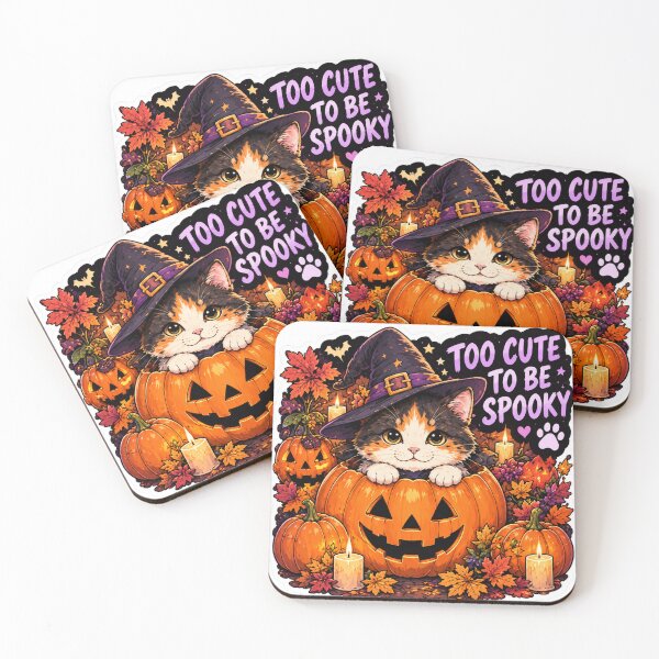 Item preview, Too Cute to Be Spooky Calico Cat Design | Chaos Cat Club Halloween Pumpkin designed and sold by DailyStruggleCo.