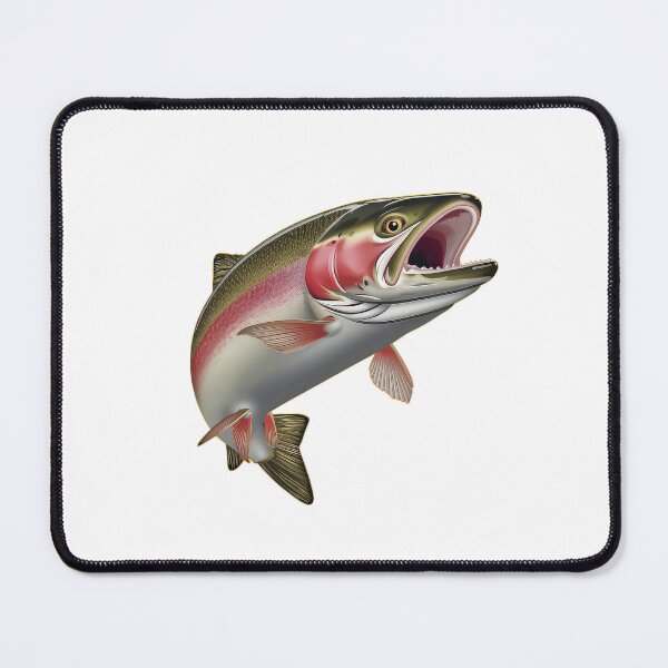 Item preview, Vibrant Leaping Rainbow Trout Fishing Graphic designed and sold by one-offtees.