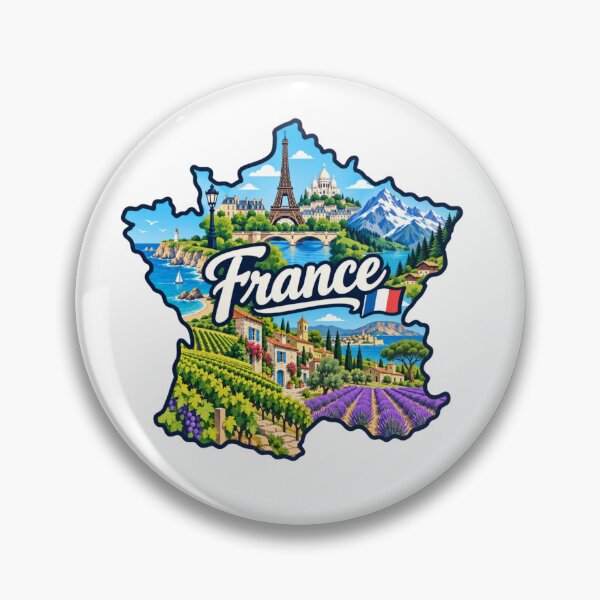 Item preview, France Country Map designed and sold by Myra365Art.