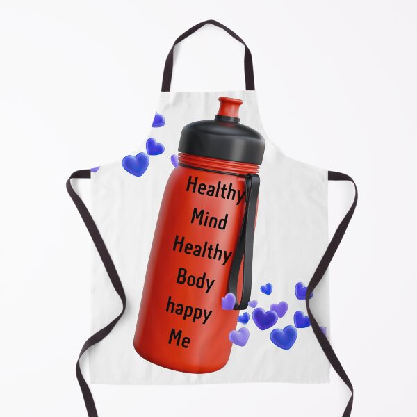 Item preview, Healthy Mind Healthy Body – Inspirational Water Bottle Design designed and sold by GoldenSparkleShop.