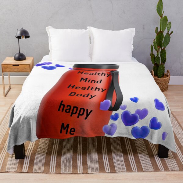 Item preview, Healthy Mind Healthy Body – Inspirational Water Bottle Design designed and sold by GoldenSparkleShop.