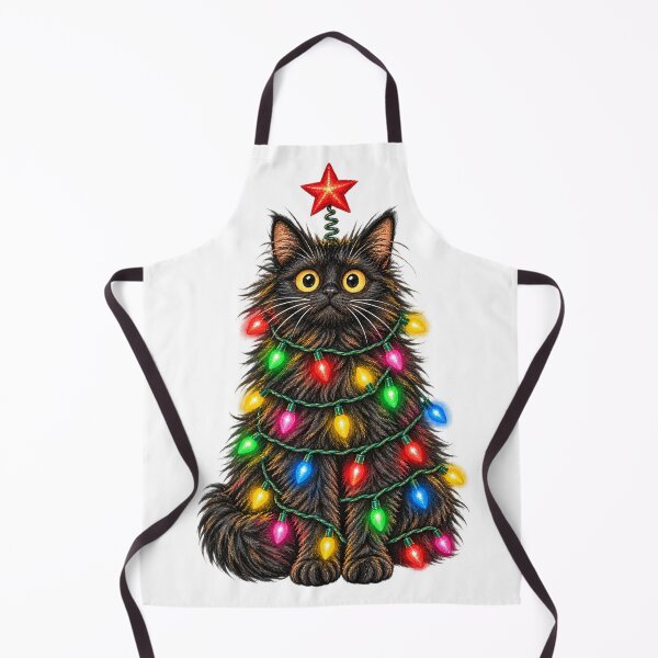 Item preview, I Am the Christmas Tree Now – Funny Christmas Lights Black Cat designed and sold by WolfmanProphecy.