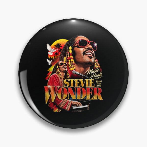 Item preview, Stevie Wonder Music Heals, 1981 World Tour, Vintage Soul Funk designed and sold by HoneyMonday.