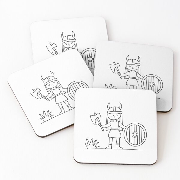 Item preview, Female Viking with Axe and Shield designed and sold by rasagamastore.