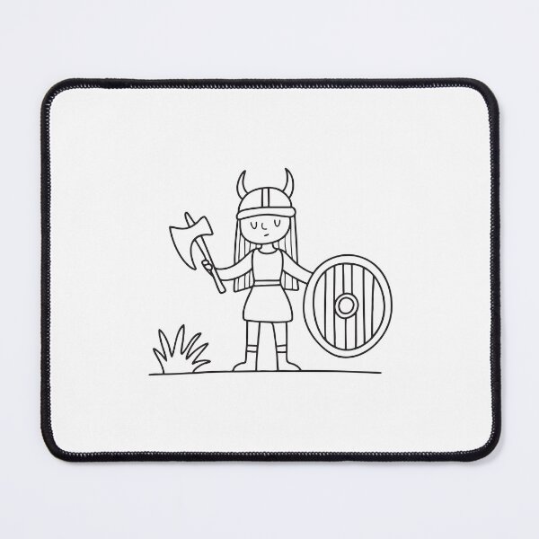 Item preview, Female Viking with Axe and Shield designed and sold by rasagamastore.
