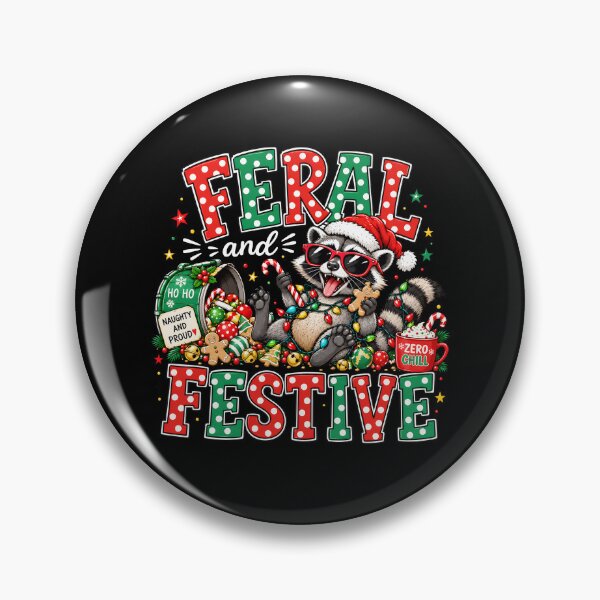 Item preview, Feral and Festive Raccoon designed and sold by milomatchart.