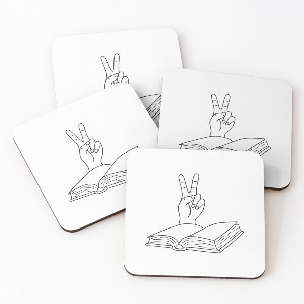 Item preview, Hand Making Victory Sign Beside Book designed and sold by rasagamastore.