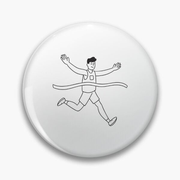 Item preview, Runner Crossing Finish Line with Victory Sign designed and sold by rasagamastore.