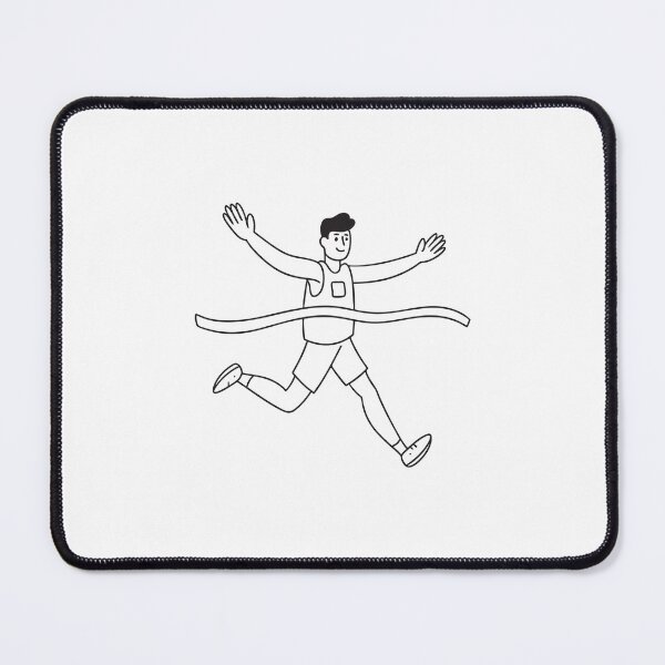 Item preview, Runner Crossing Finish Line with Victory Sign designed and sold by rasagamastore.