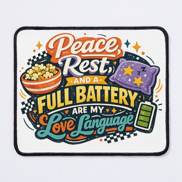 Item preview, Peace Rest and Full Battery Are My Love Language Funny Introvert Quote designed and sold by inkoutninja.