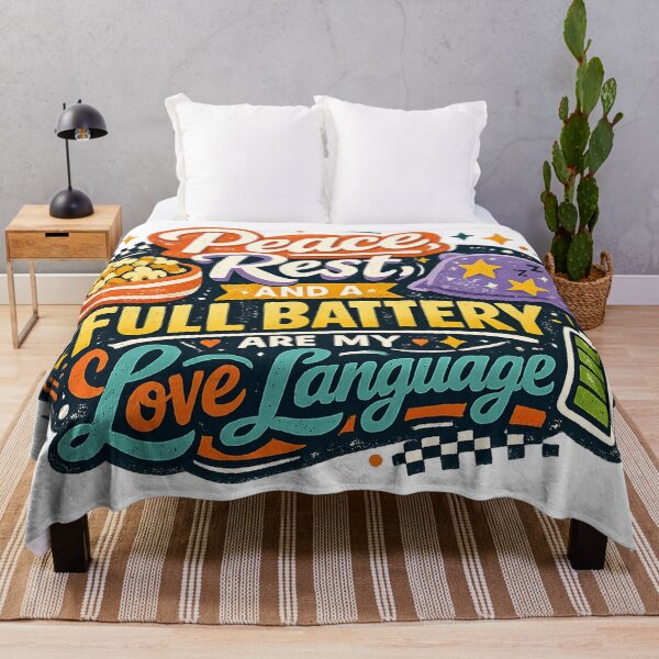 Item preview, Peace Rest and Full Battery Are My Love Language Funny Introvert Quote designed and sold by inkoutninja.