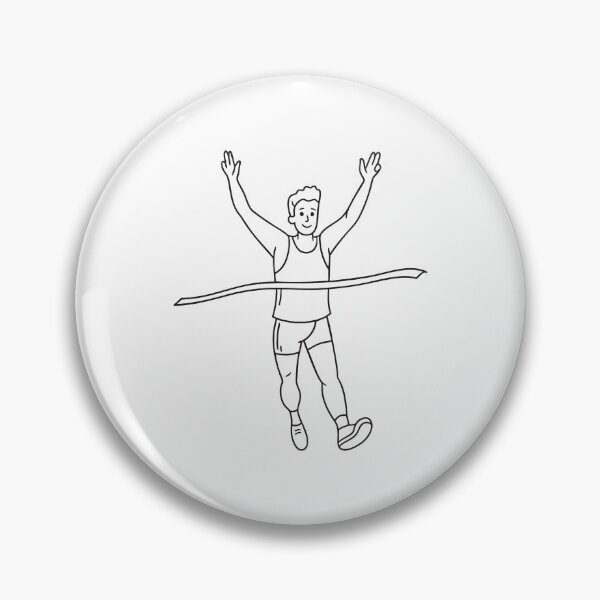 Item preview, Runner Making V Sign at Finish Line designed and sold by rasagamastore.
