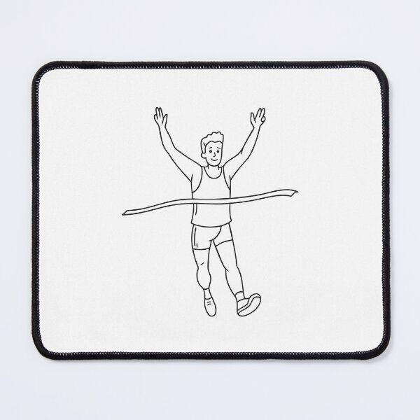 Item preview, Runner Making V Sign at Finish Line designed and sold by rasagamastore.