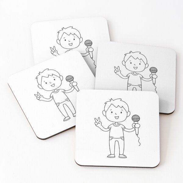 Item preview, Singer Making Victory Sign with Microphone designed and sold by rasagamastore.