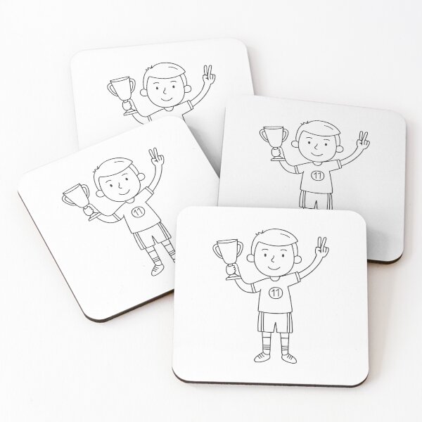 Item preview, Soccer Player with Victory Sign and Trophy designed and sold by rasagamastore.