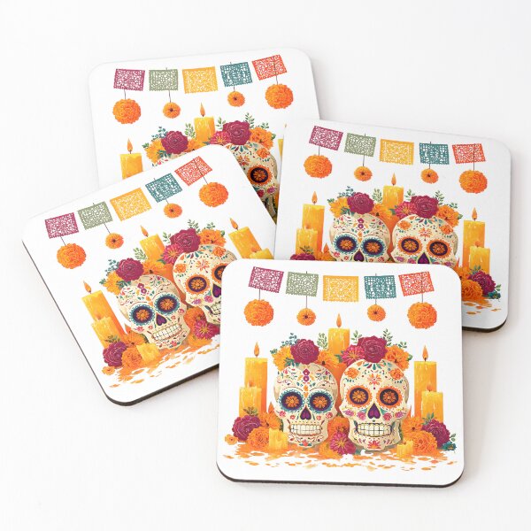 Item preview, Sugar skulls ofrenda Mexico designed and sold by Instant Printing.