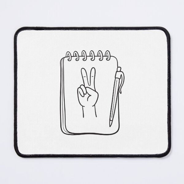 Item preview, Victory Sign on Notebook Page designed and sold by rasagamastore.