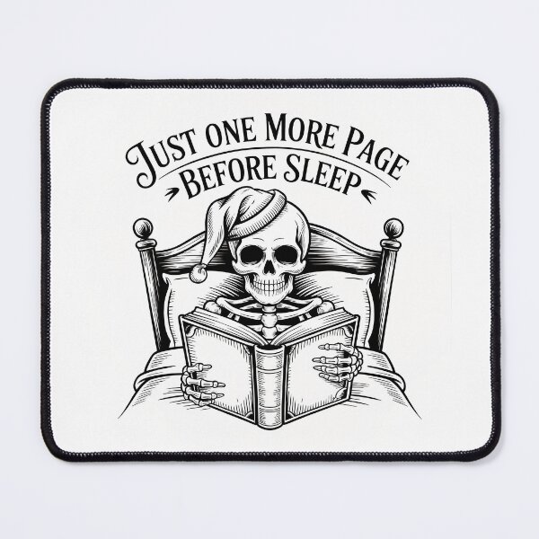 Item preview, Just One More Page – Funny Skeleton Bookworm Reading Lover Shirt designed and sold by LoFizzy.