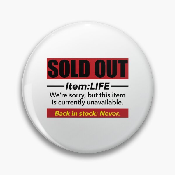 Item preview, Sold Out Forever Funny Sarcastic Red and Yellow Typography designed and sold by LOVEARTDESIGN.