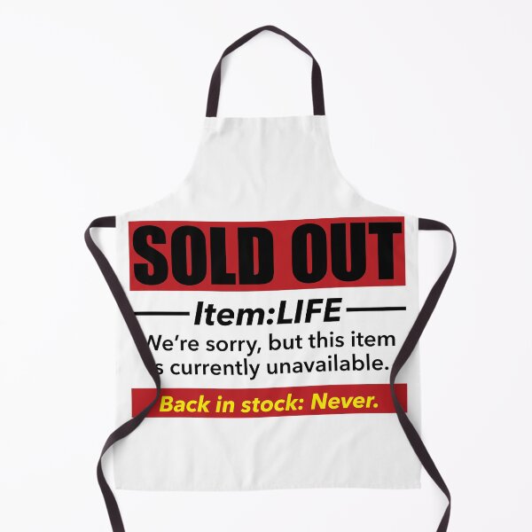 Item preview, Sold Out Forever Funny Sarcastic Red and Yellow Typography designed and sold by LOVEARTDESIGN.