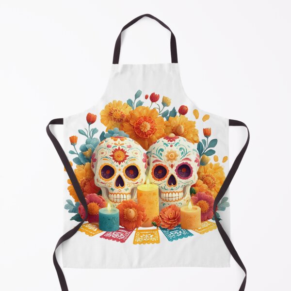 Item preview, Sugar skulls ofrenda Marigold Flowers designed and sold by Instant Printing.