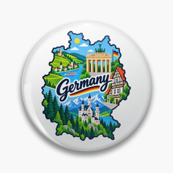 Item preview, Germany Country Map designed and sold by Myra365Art.