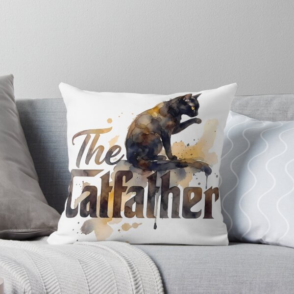Item preview, The Catfather - Funny Black Cat Dad Parody designed and sold by PurrfectHome.