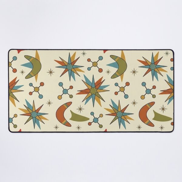 Item preview, Mid Century Modern Atomic Pattern - Retro Starburst Boomerang designed and sold by CattlettArt.