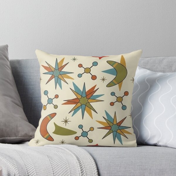 Item preview, Mid Century Modern Atomic Pattern - Retro Starburst Boomerang designed and sold by CattlettArt.