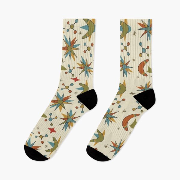 Item preview, Mid Century Modern Atomic Pattern - Retro Starburst Boomerang designed and sold by CattlettArt.