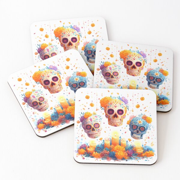 Item preview, Sugar skulls ofrenda Mexican Art designed and sold by Instant Printing.