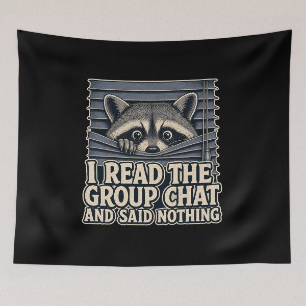 Item preview, I Read The Group Chat And Said Nothing Shirt, Funny Introvert T-Shirt, Group Chat Humor Tee, Relatable Funny Gift Shirt, Vintage Raccoon Graphic designed and sold by TshirtsLabs.